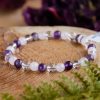 Amethyst, Clear Quartz, & Rose Quartz Bracelet at DreamingGoddess.com