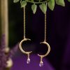 Trollbinde Crescent Moon Amethyst Earrings at DreamingGoddess.com