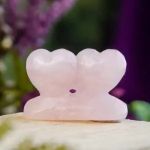 Rose Quartz Double Heart at DreamingGoddess.com