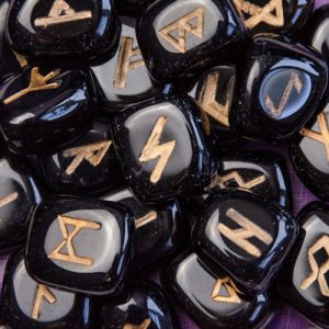 Black Agate Runes at DreamingGoddess.com