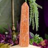 Orange Calcite Tower at DreamingGoddess.com