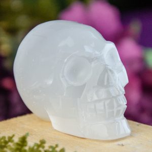 Large Selenite Traveler Skull at DreamingGoddess.com