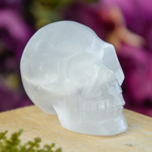 Small Selenite Traveler Skull at DreamingGoddess.com