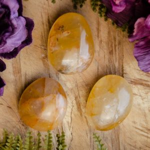 Golden Healer Quartz Palm Stone at DreamingGoddess.com