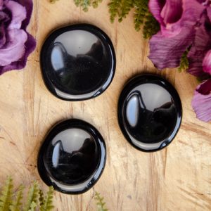 Black Obsidian Worry Stone at DreamingGoddess.com