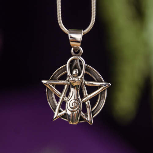 Pendant ~ Pentacle with Goddess