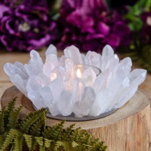 Clear Quartz Votive Holder at DreamingGoddess.com