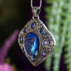 Druzy Agate with Blue Quartz Pendant at DreamingGoddess.com