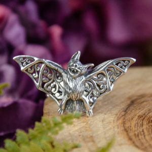 Sterling Silver Bat Ring at DreamingGoddess.com