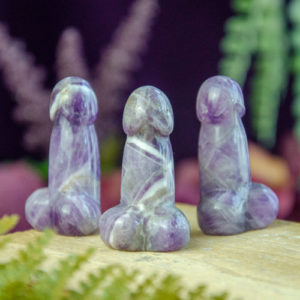 Banded Amethyst Lingam at DreamingGoddess.com