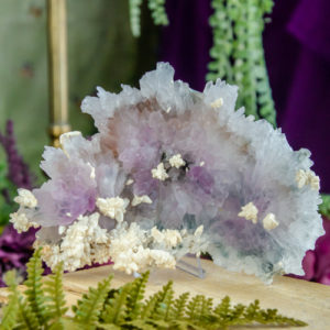 Amethyst Flower with Calcite Inclusions at DreamingGoddess.com