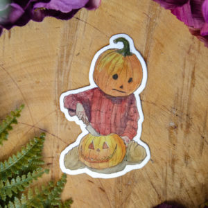 Pumpkin Carver Sticker at DreamingGoddess.com