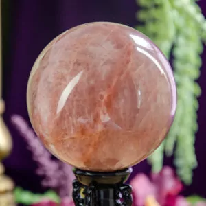 Pink Amphibole Sphere at DreamingGoddess.com