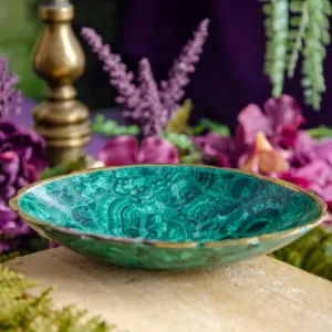 Malachite Dish at DreamingGoddess.com