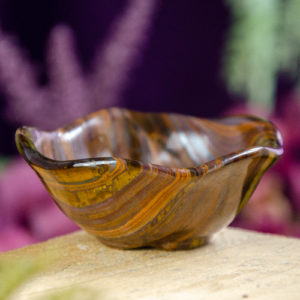 Golden Tiger's Eye Fluted Bowl at DreamingGoddess.com