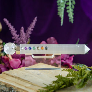 Selenite Chakra Wand at DreamingGoddess.com