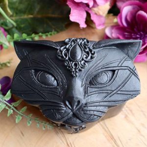 Sacred Black Cat Trinket Box at DreamingGoddess.com