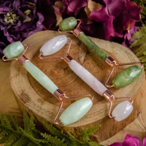 Facial Rollers, Rose Quartz Facial Roller, Serpentine Facial Roller, Jade Facial Roller at DreamingGoddess.com