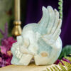 Caribbean Calcite Winged Skull at DreamingGoddess.com