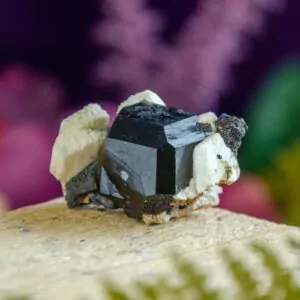 Terminated Black Tourmaline with Albite at DreamingGoddess.com