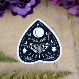 Moth and Moon Planchet Sticker at DreamingGoddess.com