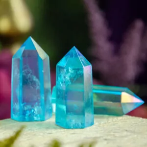 Aqua Aura Quartz Tower at DreamingGoddess.com