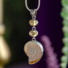 Ammonite Pendant with Citrine at DreamingGoddess.com
