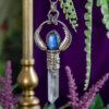 Clear Quartz and Labradorite Pendant at DreamingGoddess.com