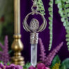 Clear Quartz and Labradorite Pendant at DreamingGoddess.com