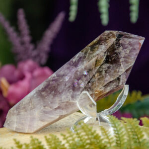 Amethyst with Cacoxenite Double Terminated Point at DreamingGoddess.com