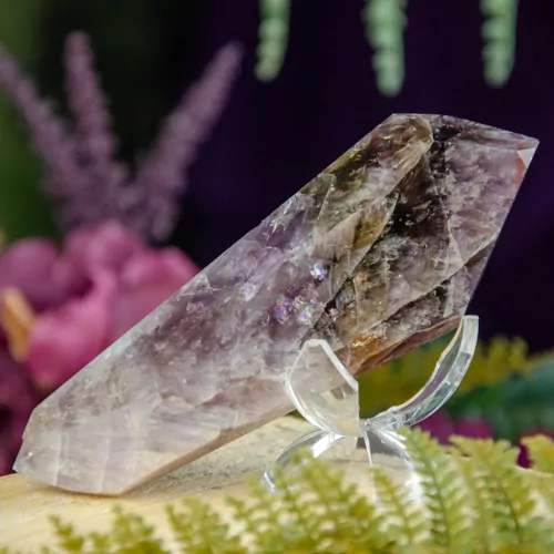 Small Double Terminated Clear Quartz and Amethyst - Crystals Gems