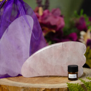 Gua Sha with Rose Oil at DreamingGoddess.com