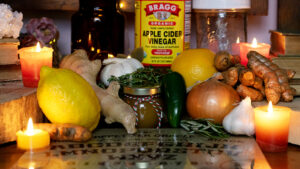 ingredients to make fire cider. dreaminggoddess.com