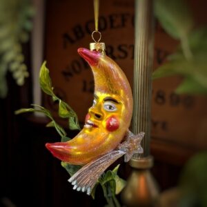 MAN MOON CRESCENT ORNAMENT AT DREAMINGGODDESS.COM