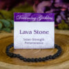 Lava stone beaded bracelet at dreaminggoddess.com