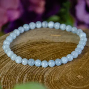 Aquamarine beaded bracelet at dreaminggoddess.com