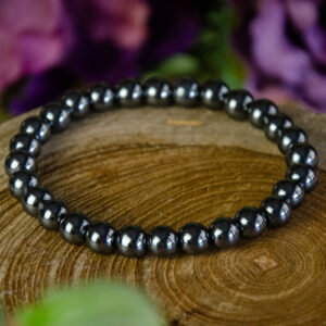 Hematite beaded bracelet at dreaminggoddess.com