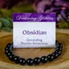 Black obsidian beaded bracelet at dreaminggoddess.com