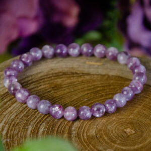 Lepidolite Mica Beaded bracelet at dreaminggoddess.com
