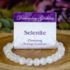 Selenite beaded bracelet at dreaminggoddess.com