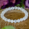 Selenite beaded bracelet at dreaminggoddess.com