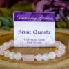 Rose Quartz and Selenite Beaded Bracelet at dreaminggoddess.com