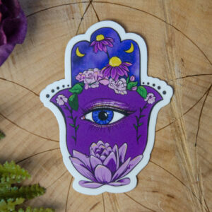 Hamsa Hand with Eye Sticker at DreamingGoddess.com