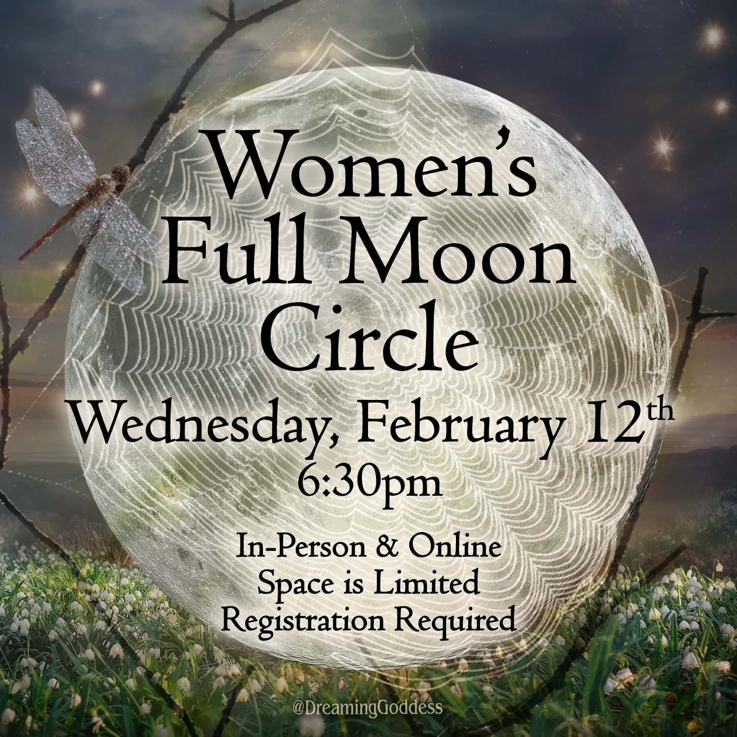 full moon circle @dreaminggoddess.com