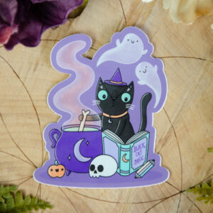 Black Cat Magic Sticker at DreamingGoddess.com