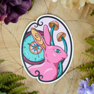 Wonderland Rabbit, Alice Vibes Sticker at DreamingGoddess.com
