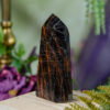 Black Tourmaline Tower with Iron Inclusions at DreamingGoddess.com