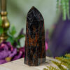 Black Tourmaline Tower with Iron Inclusions at DreamingGoddess.com