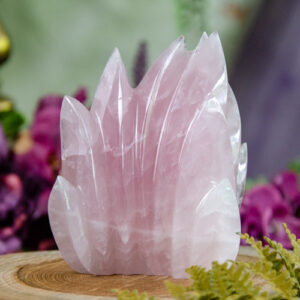 Rose Quartz lotus flame specimen @dreaminggodess.com