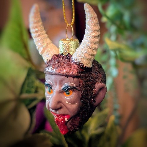 wee krampus ornament at dreaminggoddess.com